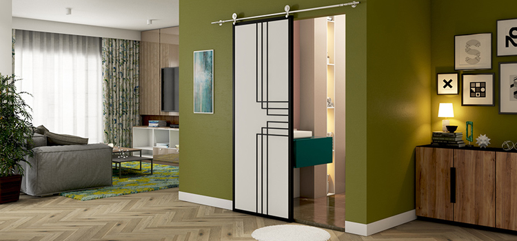 sliding bathroom door installation in Homeland